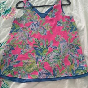 Lilly Pulitzer Pink and Green Floral Skirt